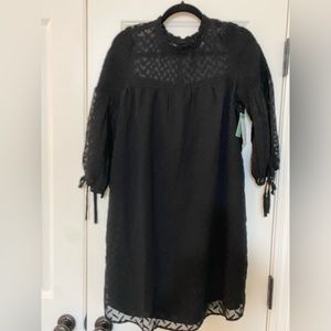Women’s black textured dress, NWT, size medium